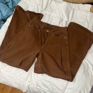 Women Fashion Nova Brown Wide Leg Pants